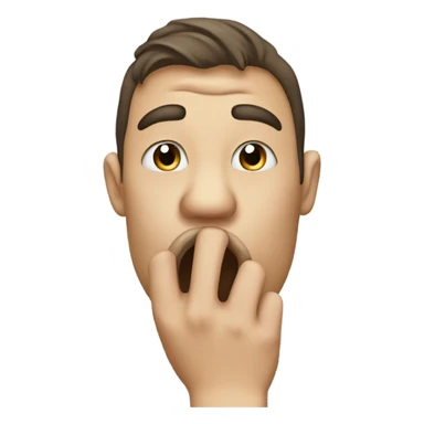 hand over mouth about to puke sticker