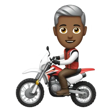 White male on a beta dirt bike  sticker