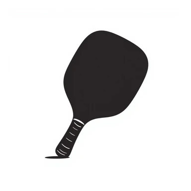 pickleball paddle hand drawn doodle style sticker