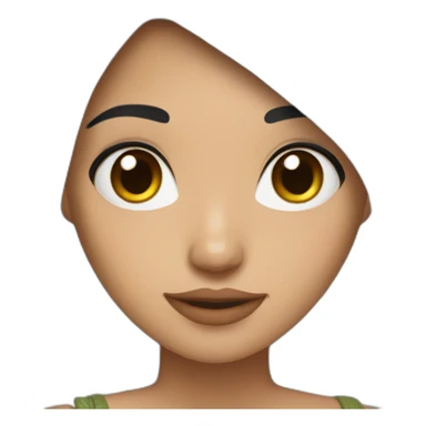 Beautiful Mexican girl with straight black hair and brown eyes sticker