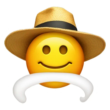 sun with a smiley face and hat on it sticker