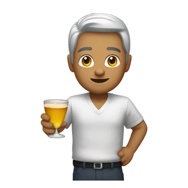 Mesero con bandeja y copas sticker