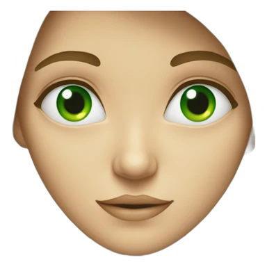 A person with green eyes  sticker