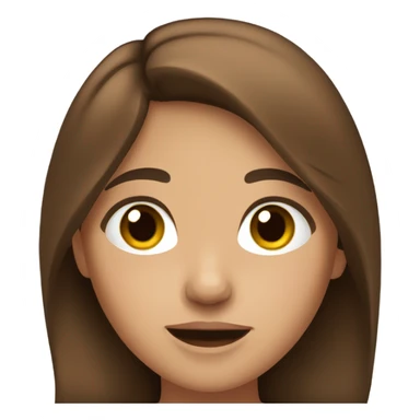 Brown hair girl with brown eyes and Spanish speaker sticker