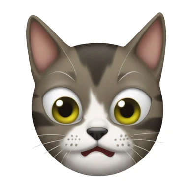 Cat picking a booger sticker