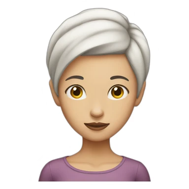 girl with no hair standing sticker