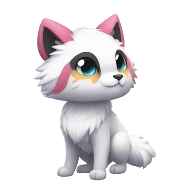  High quality Cute Cool Kawaii edgy Pretty Chibi Fur-Sona Colorful Fakemon Full Body sticker