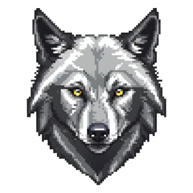 fierce black wolf sticker