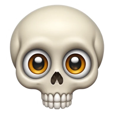 cute cartoon skull, big eyes sticker