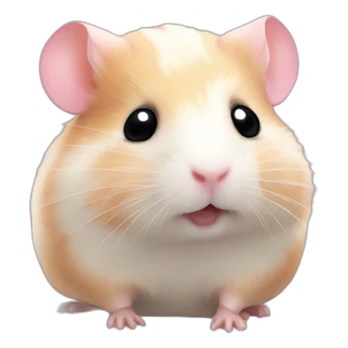 Hamster mignon rose clair sticker