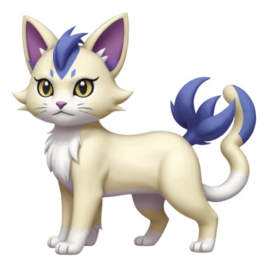 Absol-Delcatty-Purrloin-Meowth-Gatomon-fusion, full body sticker