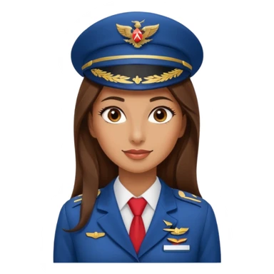 Stewardess Emirates with loung hair sticker