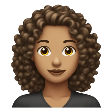 curly hair brunette sticker