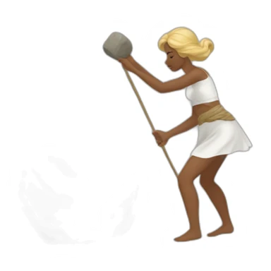 mythology, sissify pulling a rock sticker