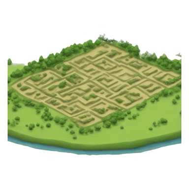 land plot with clear boundaries sticker