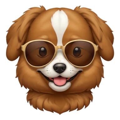 Dog wearing sunglasses sticker
