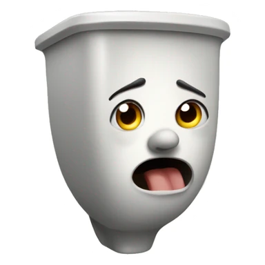 A scared toilet sticker