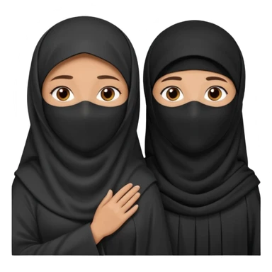 muslim couple, a man and a woman in niqab  sticker