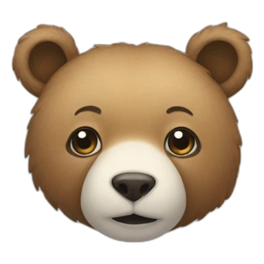 Ours avec un cœur sticker