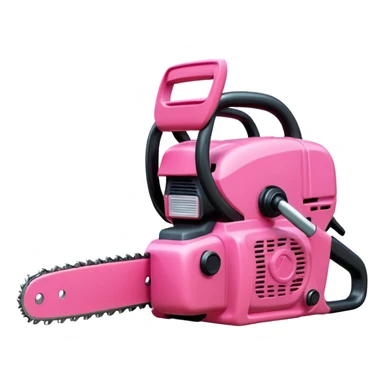 Pink chainsaw sticker