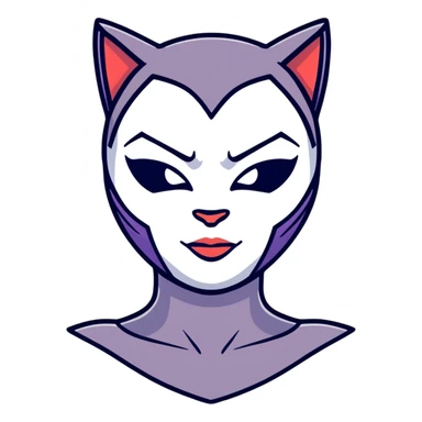 Catwoman face sticker