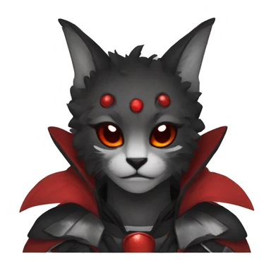 Black and Red Ethereal Cool Edgy Anthro Fakémon sticker