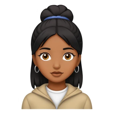 Chica morena con pelo negro sticker