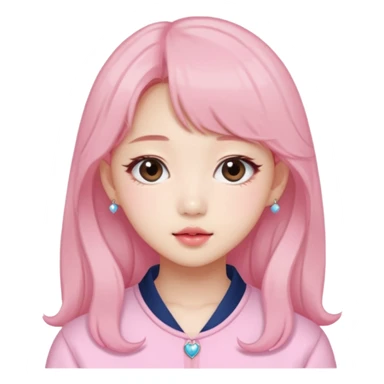 Jang wonyoung asian kpop cute girl pink coquette, pink background sticker