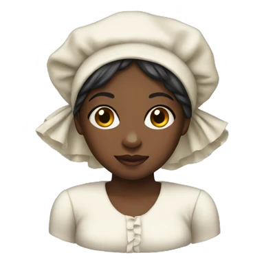 Black girl wearing a silk bonnet for bed sticker