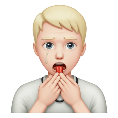 A human choking him self  sticker