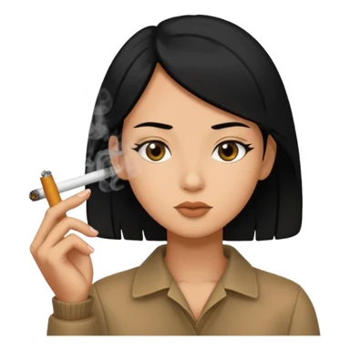 Has una persona fumando, Que tenga pelo negro  sticker