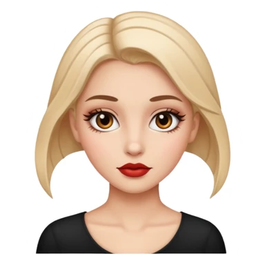 The girl is wearing makeup sticker