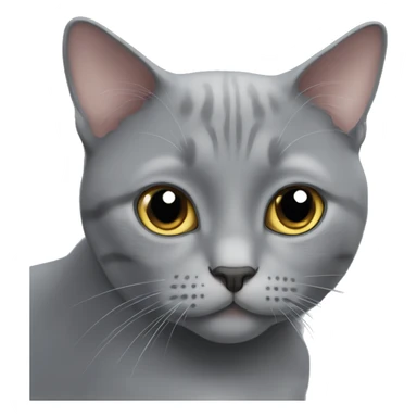 Britain grey cat sticker