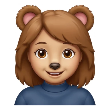 cute female bear sticker