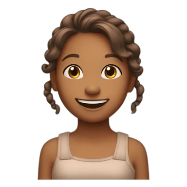 very happy girl  sticker