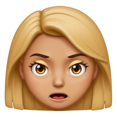 Make girl emoji who is angry with her bestie sticker