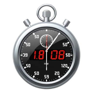 Stopwatch with digital display sticker
