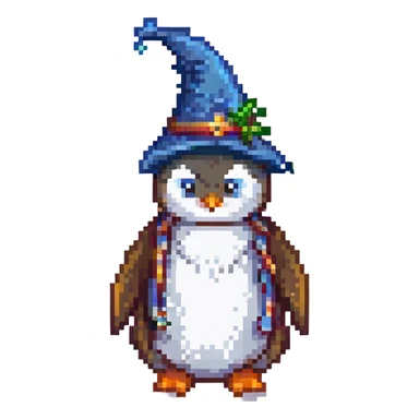 penguin wizard sticker