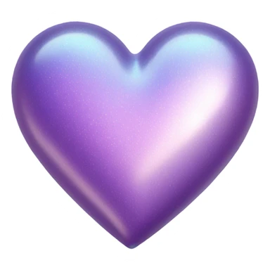 Iridescent lilac heart sticker