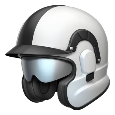 🪖 make this emoji black and white sticker