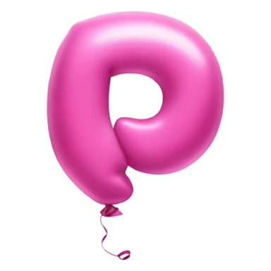 Pink balloon letter P sticker