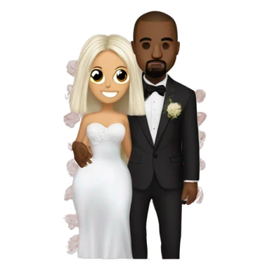 make a wedding with kanye west and playboy Carti sticker