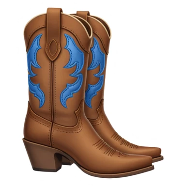 brown heeled cowboy boots  sticker