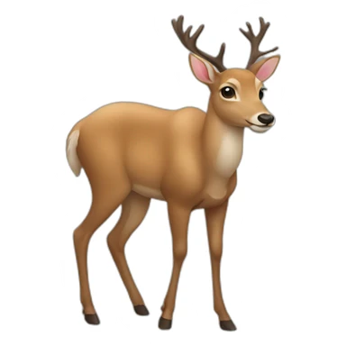 deer wearing a black shirt sticker