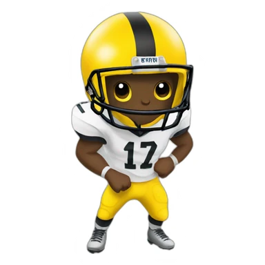 Yellow football  sticker