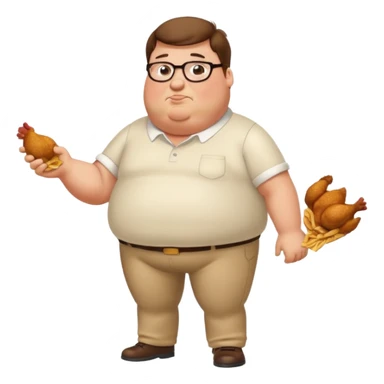 can you do  Peter Griffin stand and eat chicken thighs sticker