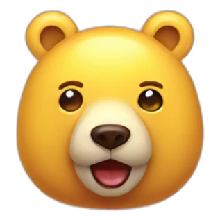 bear,candy,yellow,transparent,glossy sticker