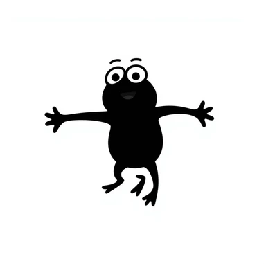 Pepe the Frog as a black doodle sticker