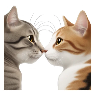 cat kissing sticker