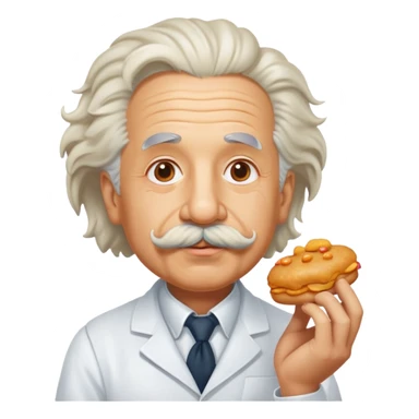 Einstein while eating mcnuggets sticker